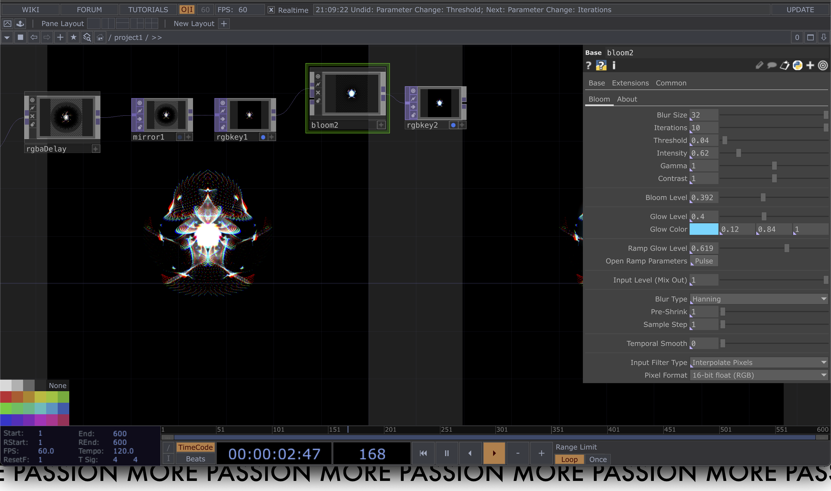 TouchDesigner visual making, stage 1