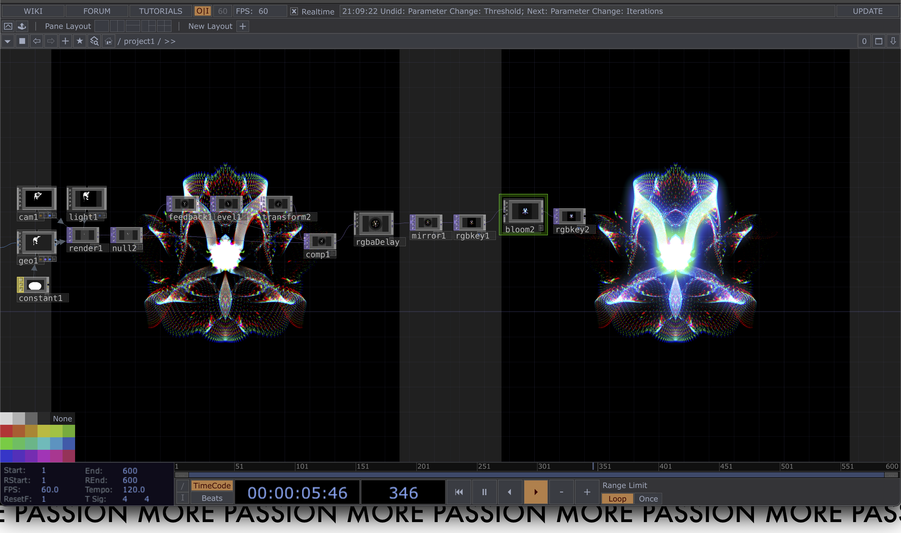 TouchDesigner visual making, stage 3
