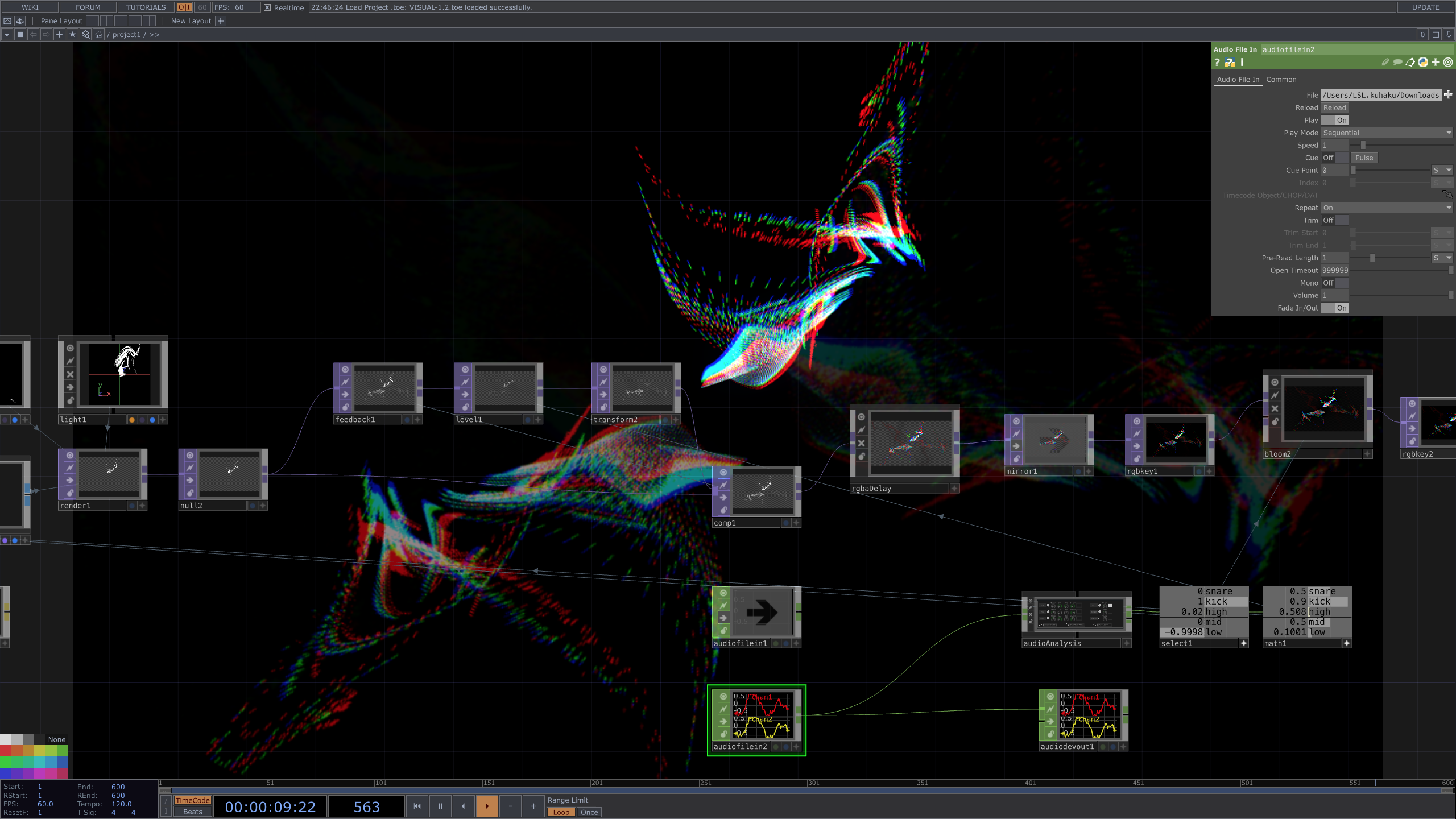 TouchDesigner visual making, stage 4