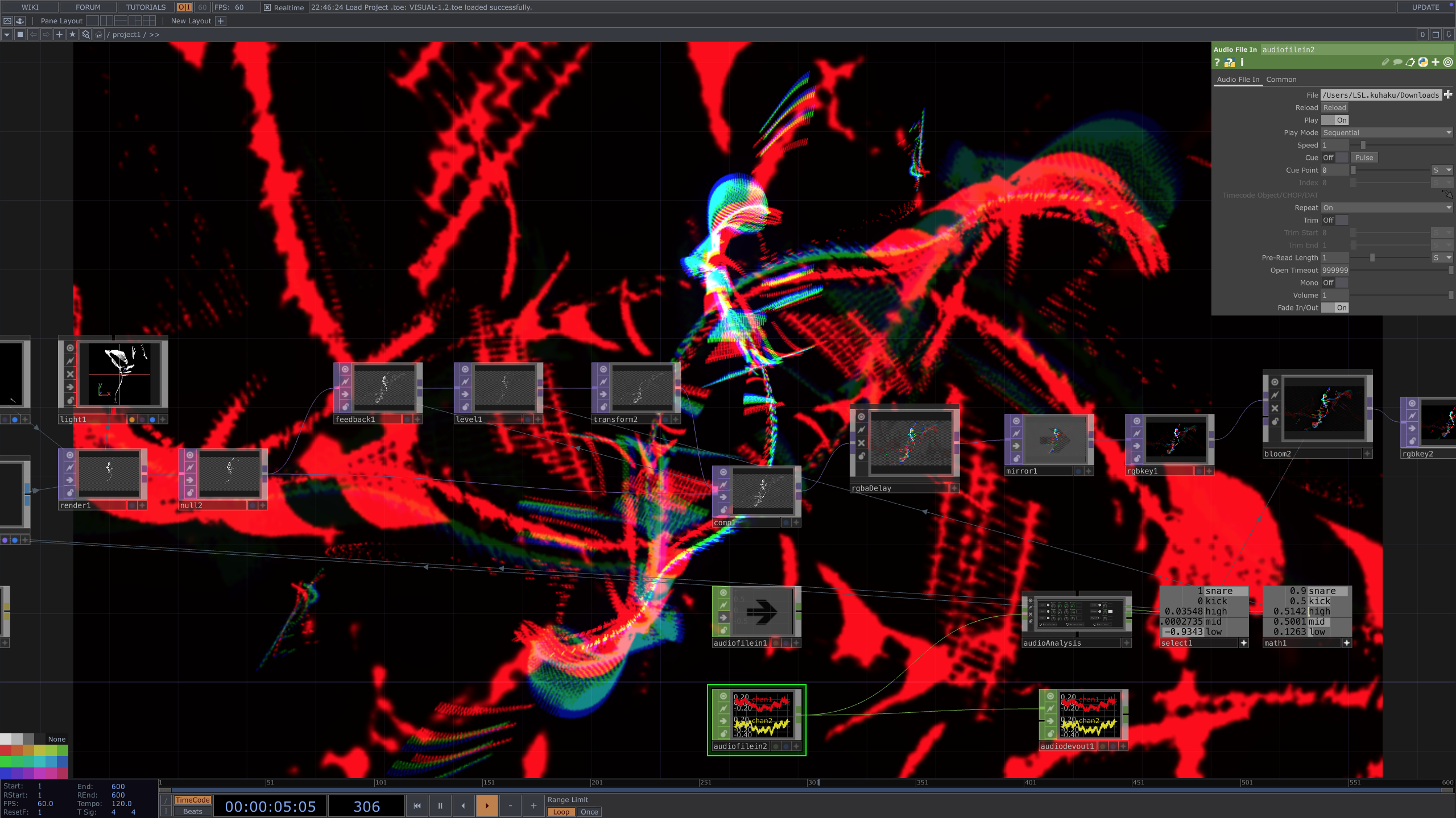 TouchDesigner visual making, stage 5