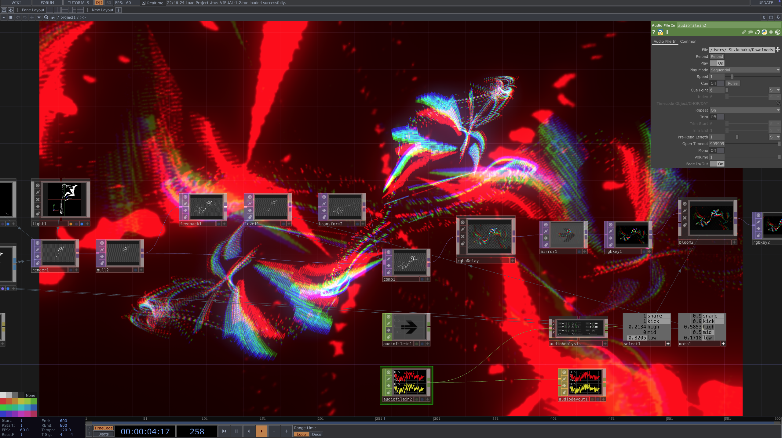 TouchDesigner visual making, stage 6