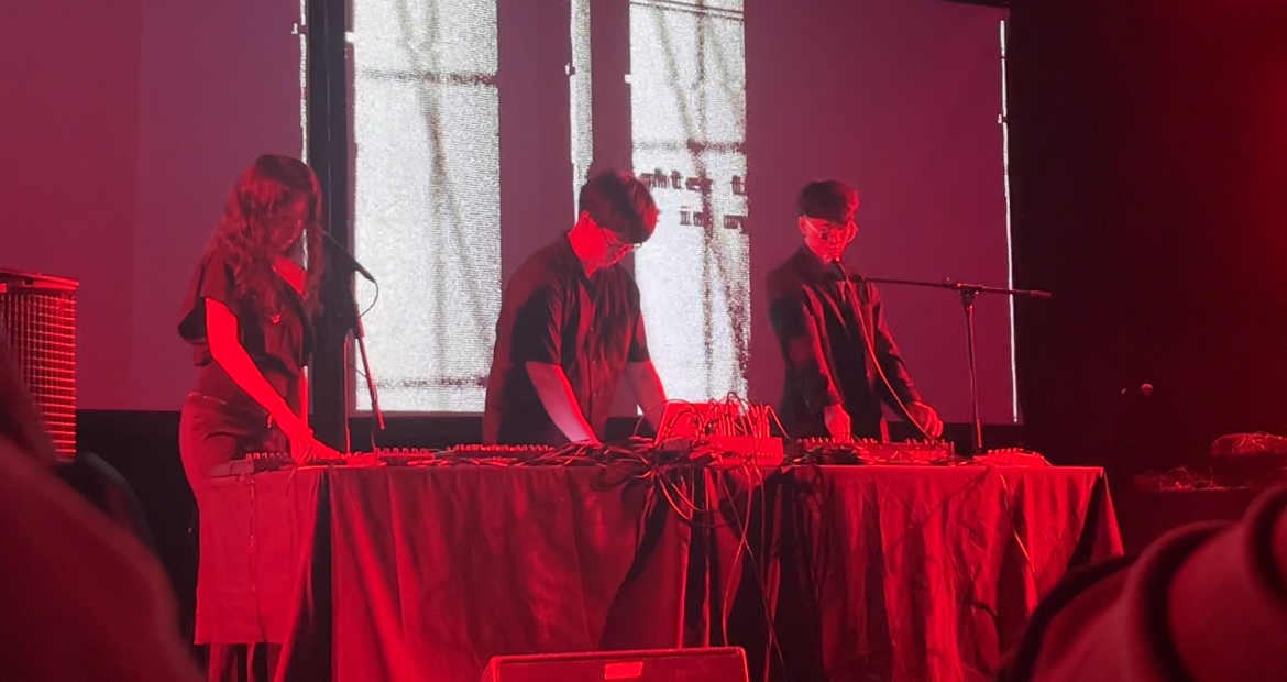 Experimental music festival stage visuals