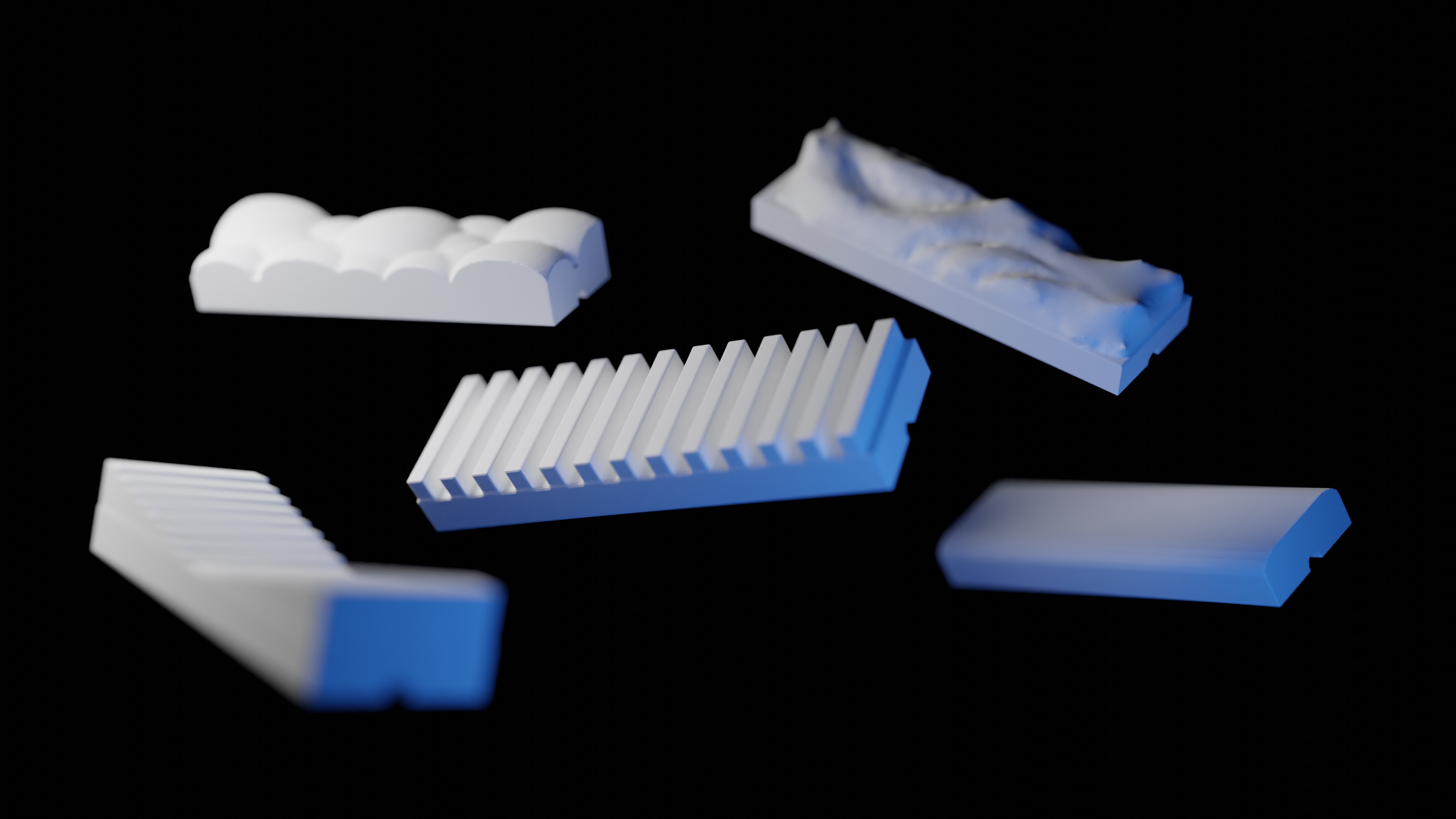 3D printed sensor housings with varying textures