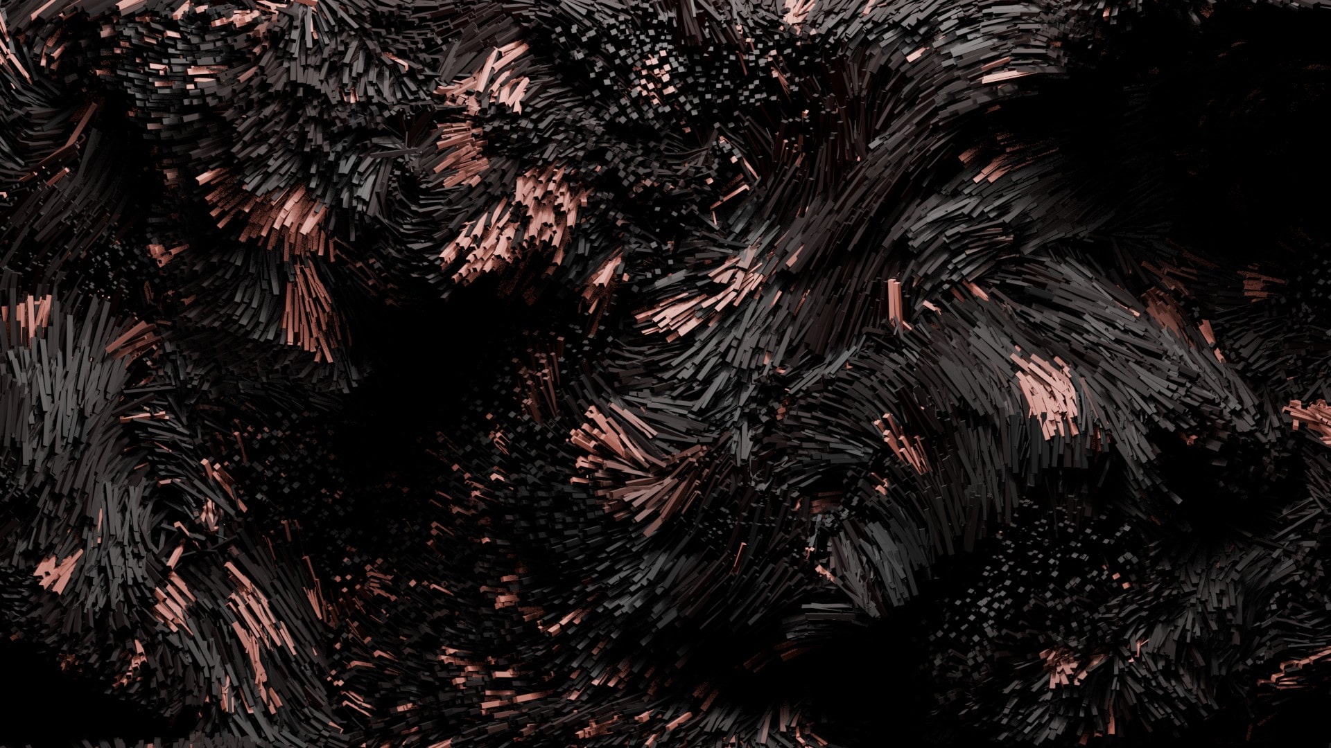 Blender particle simulation showing chaotic error code variation